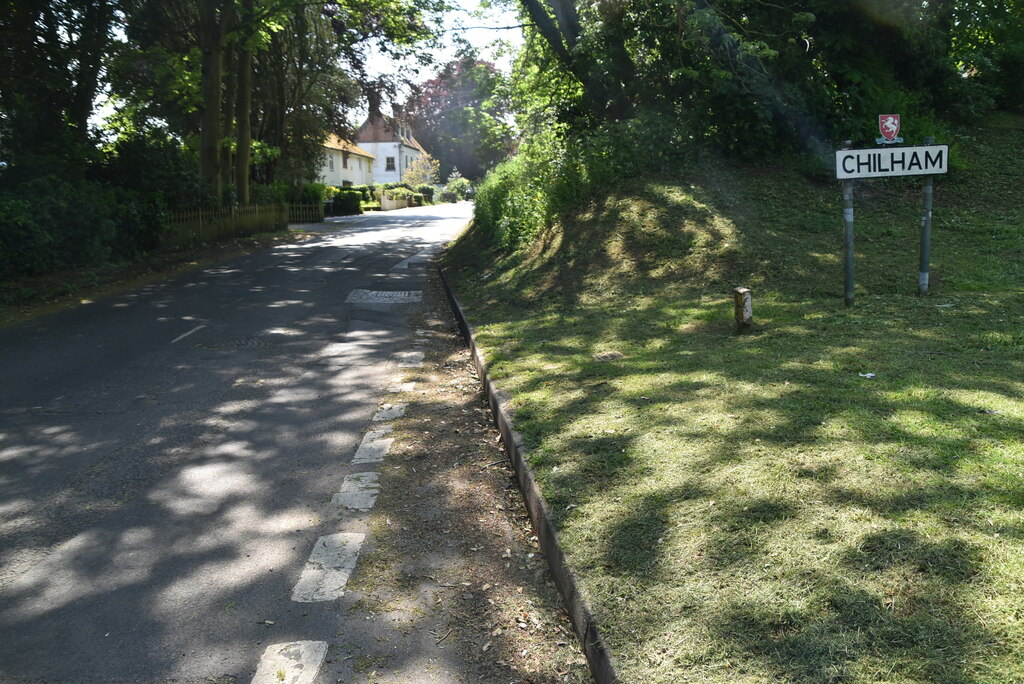 Entering the village of Chilham, Kent